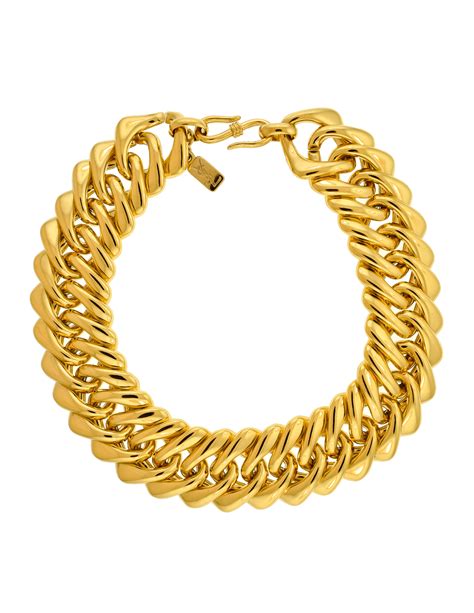 ysl gold chain necklace vintage|YSL necklace men.